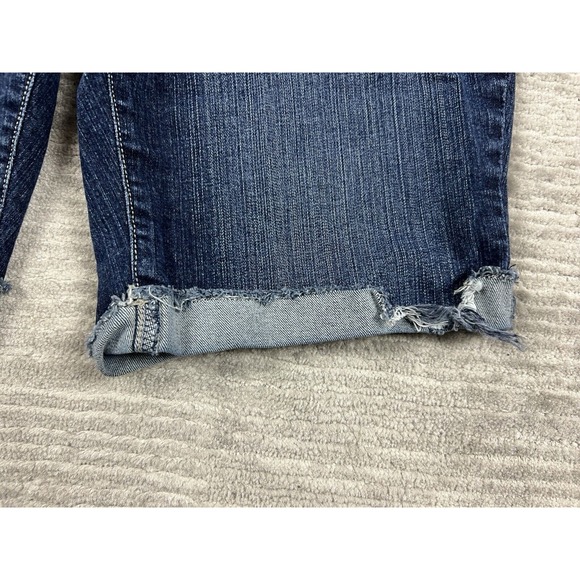 Cato‎ Shorts Womens 16W Blue Bermuda Dark Wash Cuffed Denim Cotton Blend - Picture 4 of 14